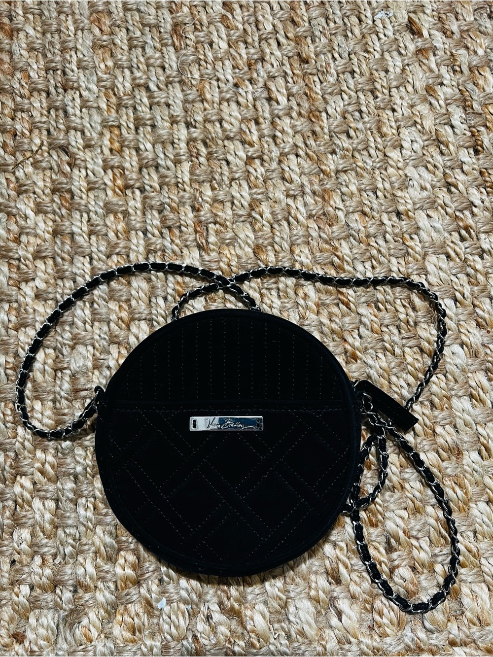 Vera Bradley Black Quilted Round Crossbody